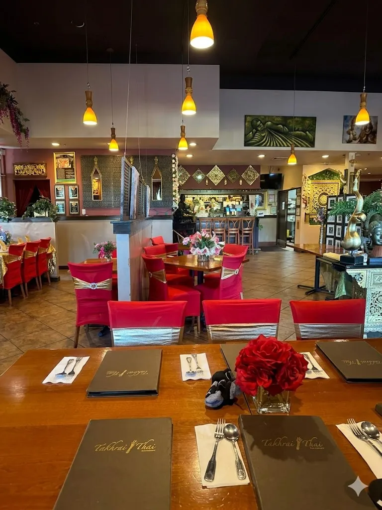 Fresh lemongrass and Thai herbs used in cooking at Takhrai Thai Poway