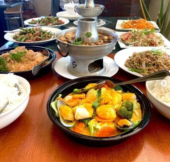 Family-owned Takhrai Thai restaurant interior in Poway, serving since 1999